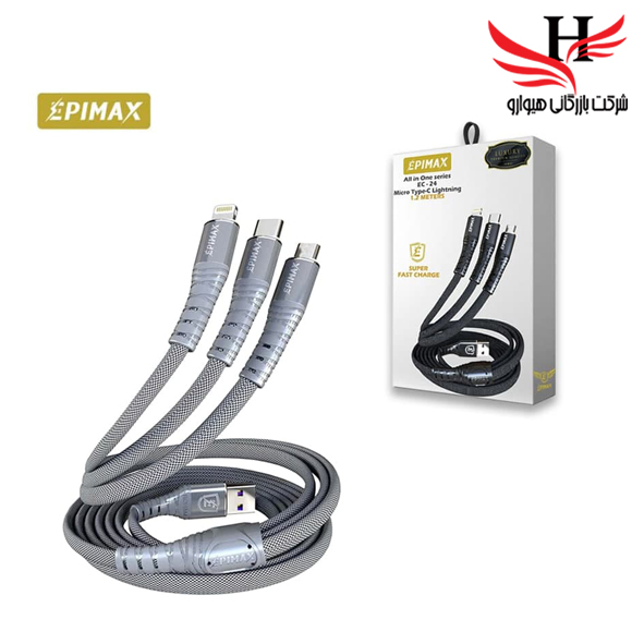 تصویر کابل شارژ3 سر فست اپي مکس EPIMAX-EC-24 1.2M