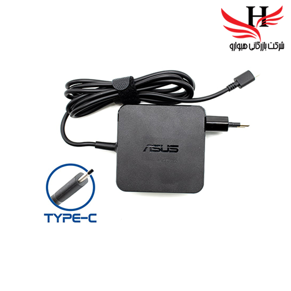 تصویر شارژر لپ تاپ ایسوس ASUS TYPE-C 65W 19V-2.1A