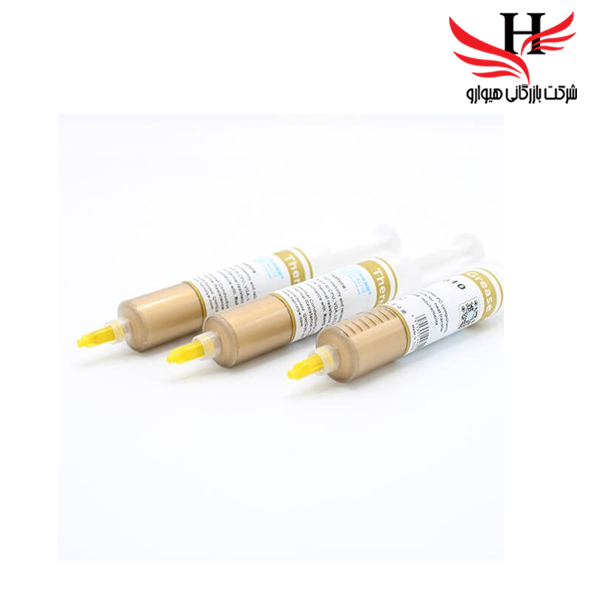 تصویر خمیر سیلیکون سرنگی بزرگ طلایی