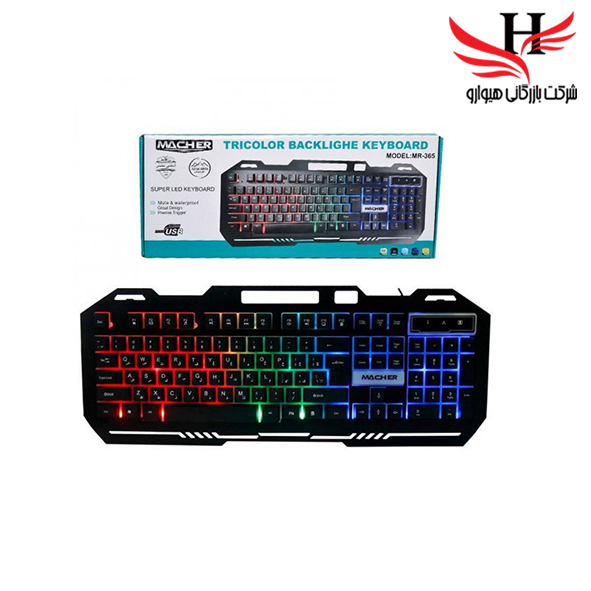 تصویر کیبورد گیمینگ سیم دار مچر MACHER-MR365 RGB