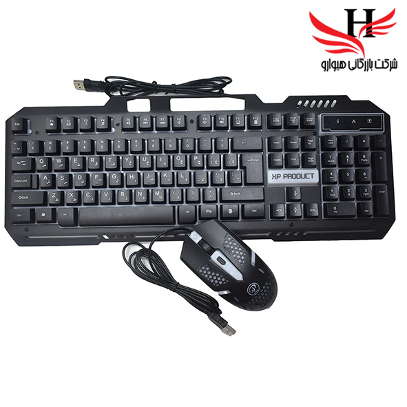 تصویر کیبورد و ماوس سیم دار گیمینگ XP-9400G