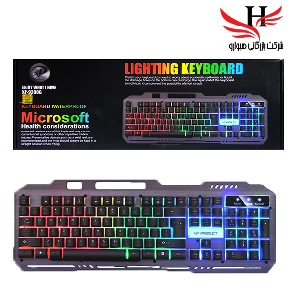 تصویر کیبورد سیم دار گیمینگ XP-9200G