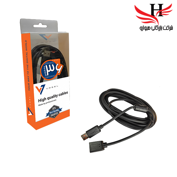 تصویر  کابل افزایش طول USB واصل 1.5 متری VASEL