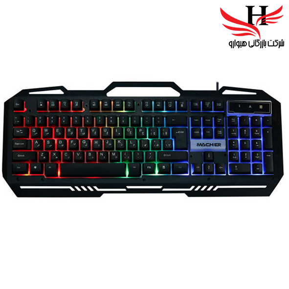 تصویر کیبورد گیمینگ سیم دار مچر MACHER-MR370 RGB