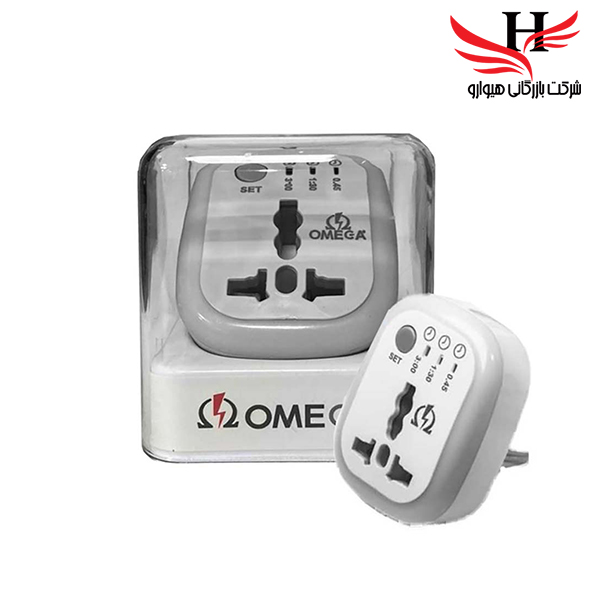 تصویر تبديل 3 به 2 برق امگا تايمر دار OMEGA-M100 LED