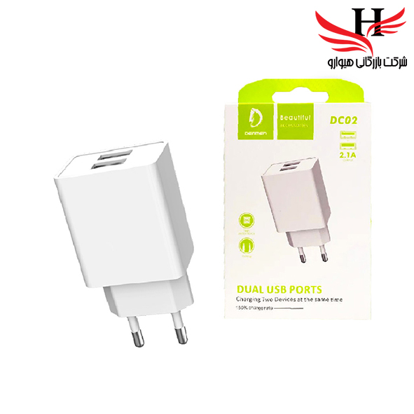 تصویر کلگي شارژ دو پورت DENMEN-DM-DC02
