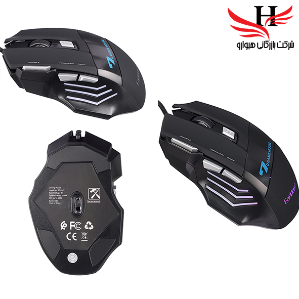 تصویر ماوس سیم دار گیمینگ ارلدام EARLDOM KM-11
