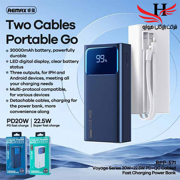 تصویر پاور بانک ريمکس REMAX-RPP571-30000MAH
