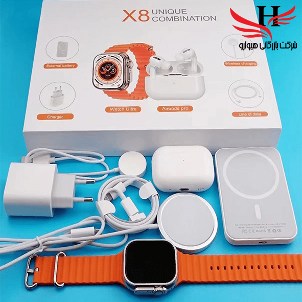تصویر ساعت هوشمند مدل SMART WATCH X8+AIR+PAWER  
