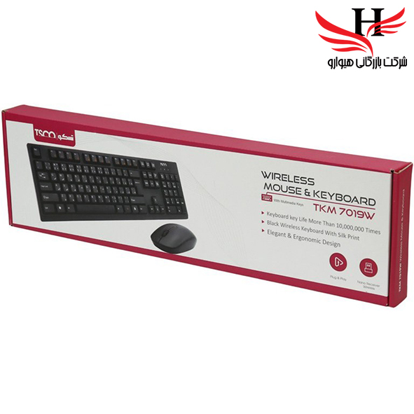 تصویر کیبورد و ماوس وایرلس تسکو TSCO-TKM7019W