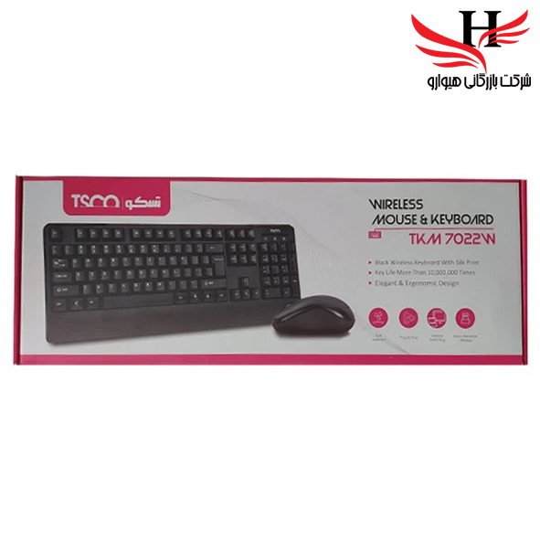 تصویر کیبورد و ماوس وایرلس تسکو TSCO-TKM7022W