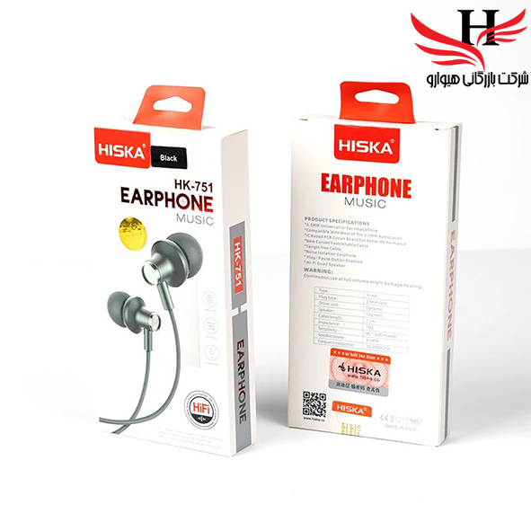 تصویر هندزفري سيم دار هیسکا 751-HISKA