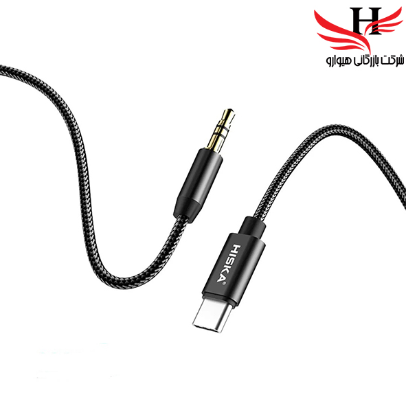 تصویر تبدیل جک صدا تایپ سی HISKA-JACK TYPE-C W28