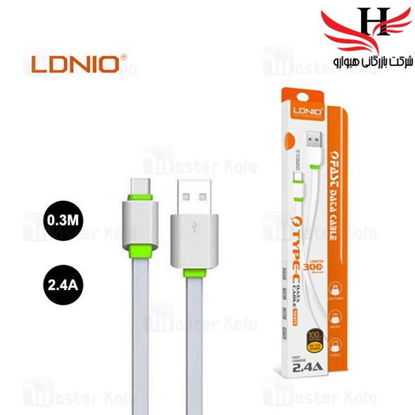 تصویر کابل پاوربانک تایپ سی الدينيو LDNIO-073