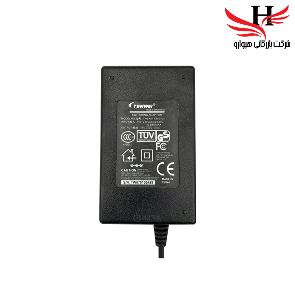 تصویر  آداپتور بین راهی 9 ولت 3 آمپر مدل 9V-3A برند TENWEI