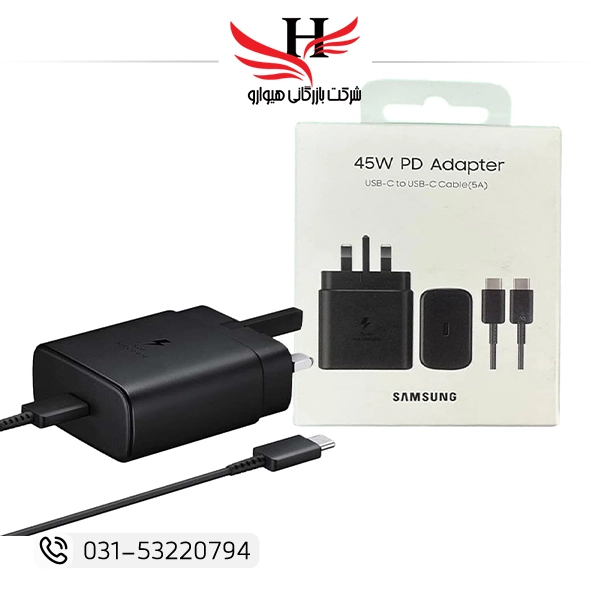 تصویر کلگي اورجينال+ کابل تايپ سي SAMSUNG TYPE-C 45W
