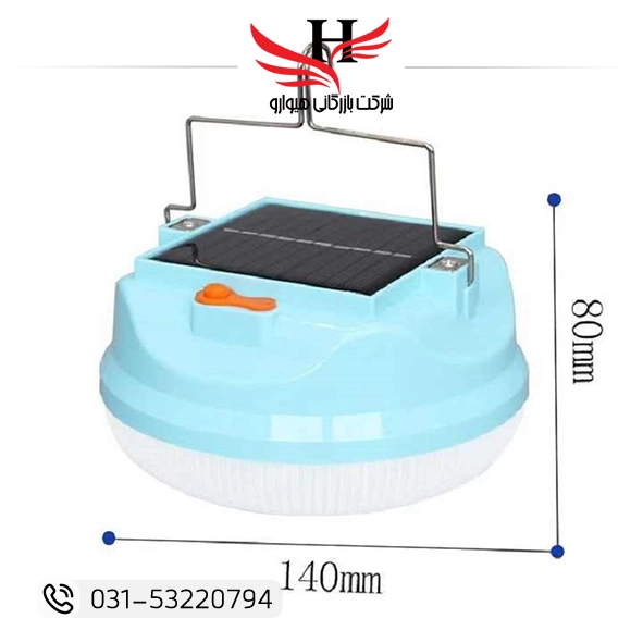 تصویر لامپ شارژي خورشيدي مسافرتي مخصوص کمپ