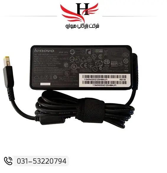 تصویر شارژر لپ تاپ لنوو LENOVO 20V-3.25A 65W USB