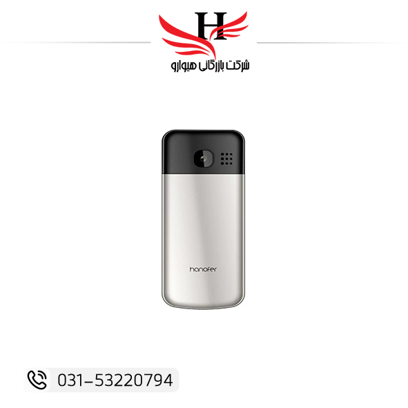 عکس موبایل ساده دو سیم‌کارت مدل HANOFER با طراحی مشکی مناسب خرید عمده از هیوارو