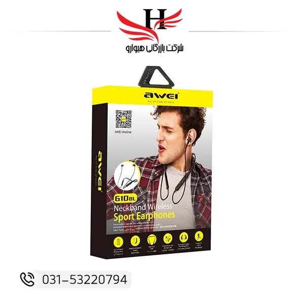 تصویر هندزفری بلوتوث گردنی اوی AWEI-G10BL