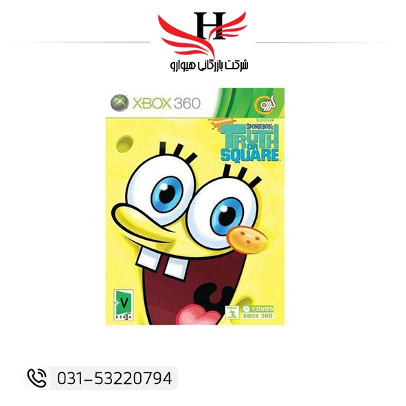 بازی SpongeBob’s Truth or Square برای Xbox 360 نسخه اصلی 1DVD9 با گرافیک کارتونی و گیم‌پلی ماجراجویی مناسب کودکان و خرید عمده از هیوارو