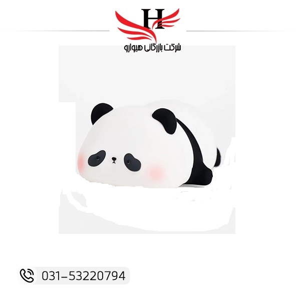 تصویر چراغ خواب سیلیکونی پاندا خوابیده 