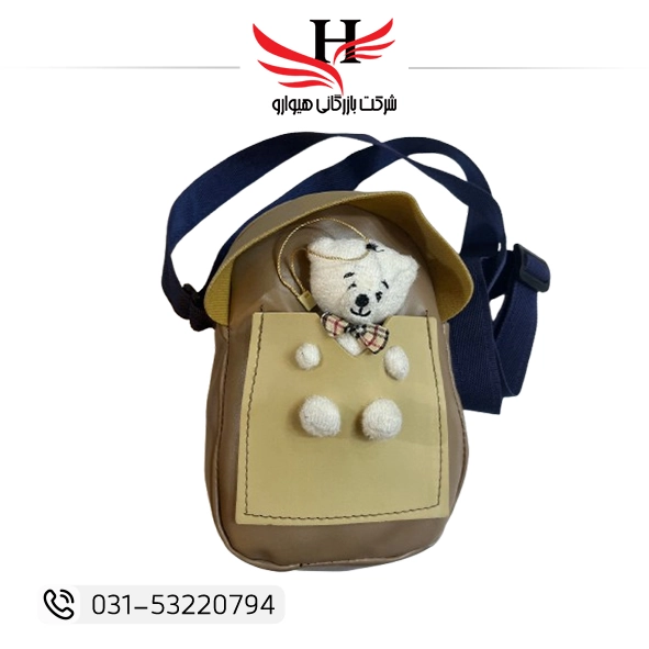 تصویر کیف دوشی کوچک دخترانه خرسی 0016
