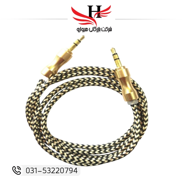 تصویر کابل صدا سر فلزي کنفي 