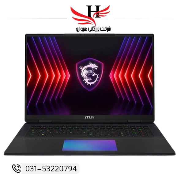 تصویر لپ تاپ ام اس آی مدل Titan ظرفیت ۱۸ اینچ با ۹۶ گیگابایت رم و ۶ ترابایت SSD و ۲۴ گیگابایت گرافیک