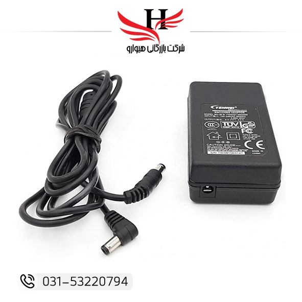 تصویر آداپتور بین راهی 9 ولت 2 آمپر مدل 9V-2A برند TENWEI